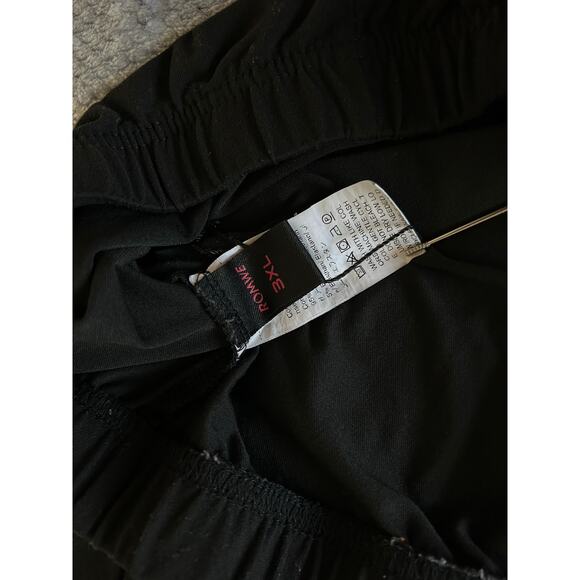 Romwe Powerpuff Girls Cartoon Letter Graphic Biker Black Shorts Plus Size 3XL - Picture 12 of 14